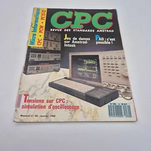 MAGAZINE CPC N°30 (JANVIER 1988) ★ LISTINGS BASIC / ASTUCES AMSTRAD CPC ★VINTAGE - Imagen 1 de 4