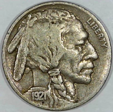 1921-P Buffalo Nickel VF BETTER DATE #X121 Cover