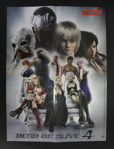 2006 HC DOA DEAD OR ALIVE 4 + DRIVER PARALLEL LINES Double-Sided Poster 58 cm Cover