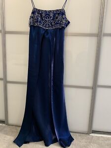 FIESTA Blue Sleeveless Long Dress With Embroidery Top Size 2XL