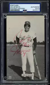 Willie Mays Postcard Signed Auto PSA/DNA Slab Giants J.D. McCarthy ID:465744 - Picture 1 of 2