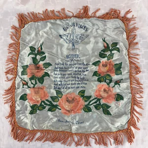 Vintage WWII Era Souvenir Pillow Sham US Air Forces Mother San Antonio - Picture 1 of 20