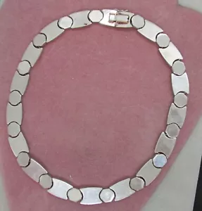 COLLAR ITALIANO VINTAGE CON X'S Y O'S ESTERLINA 58 GRAMOS - Imagen 1 de 8