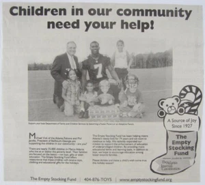 Vintage 2001 MICHAEL VICK Falcons Charity Newspaper Print Ad - Picture 1 of 3
