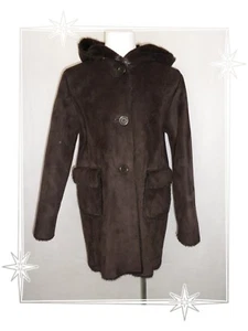 B - Manteau à Capuche Suédine Marron "I'm a star " Sonia Rykiel Enfant T 12 ans - Bild 1 von 7