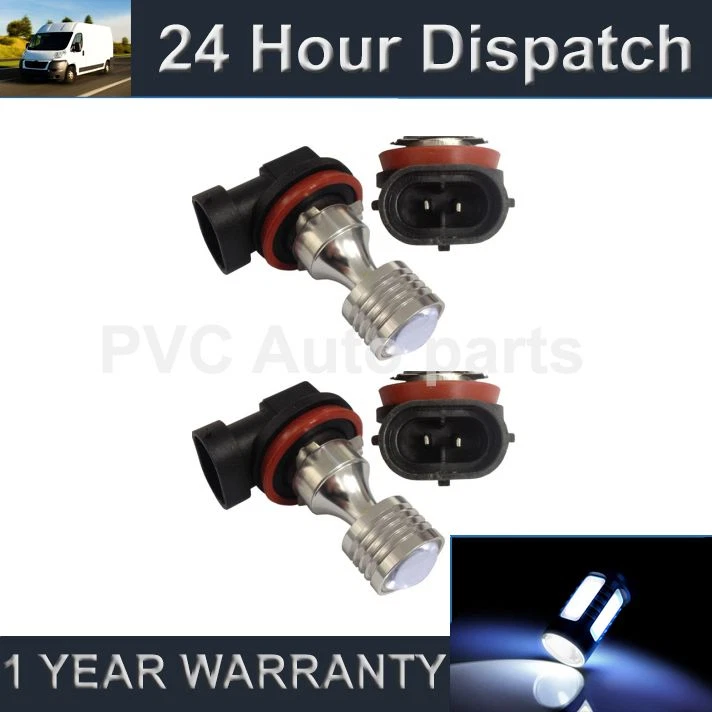 2X H9 WHITE 4 LED FRONT MAIN HIGH BEAM LIGHT BULBS CAR KIT XENON MB503601 - Image 1 of 1