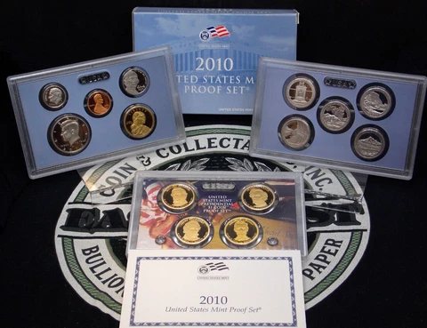 2010 "S" U.S. Mint Clad Uncirculated PROOF Set (14 Coin) Box & COA ECC&C, Inc Cover