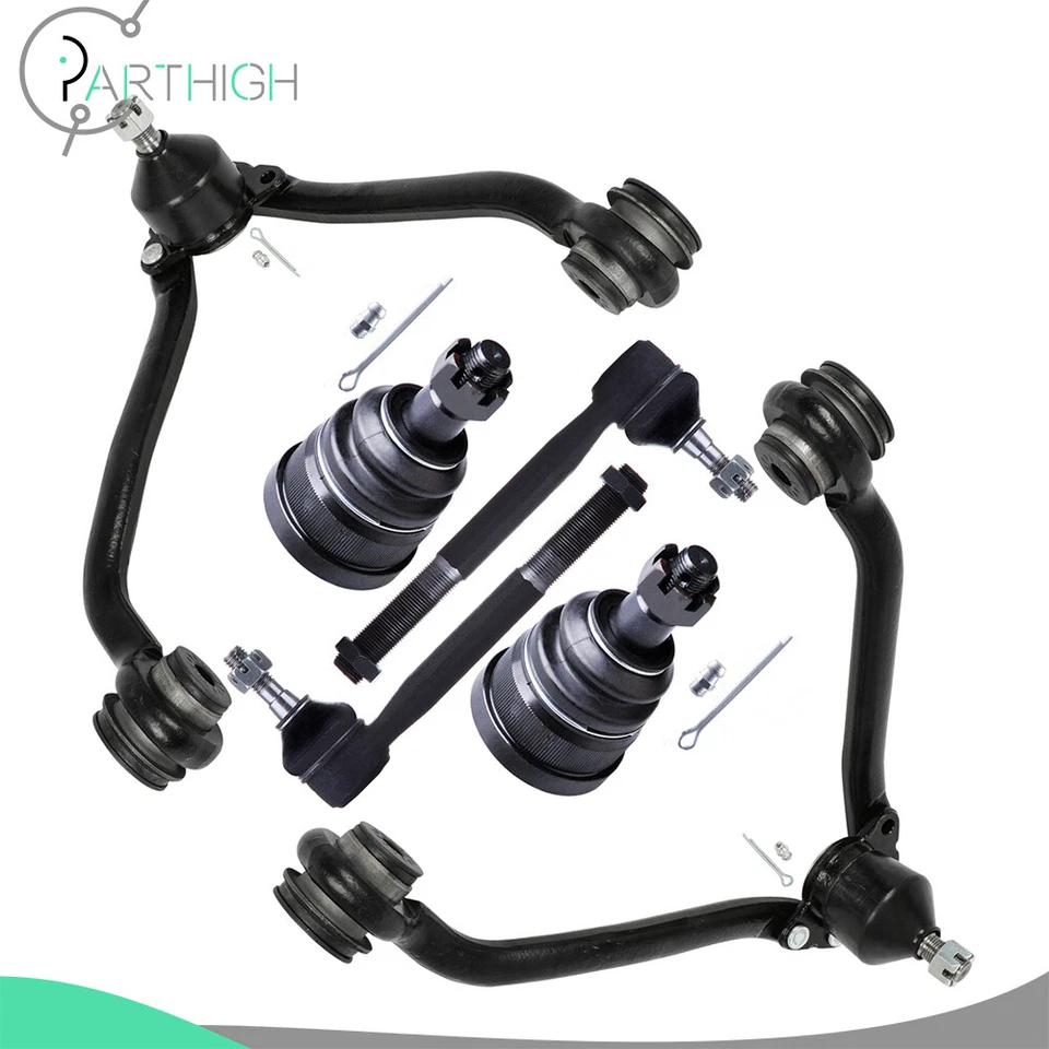 6Pcs Front Upper Control Arm and Ball Joint Tie Rod For 1996-02 GMC Savana 2500 - Image 1 of 4