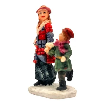 Grandeur Noel Victorian Village Hermanos Hermano y Hermana Navidad 2002 AC836 Foto 1 de 4