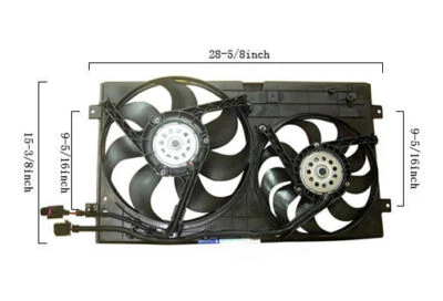 Conjunto de ventilador de radiador y condensador doble - Conjunto de ventilador APDI para VW Beetle 98-99 Foto 1 de 2