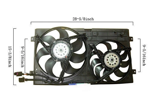 Ventilador de radiador y condensador doble para Volkswagen Beetle APDI 1998-2006 Foto 1 de 2