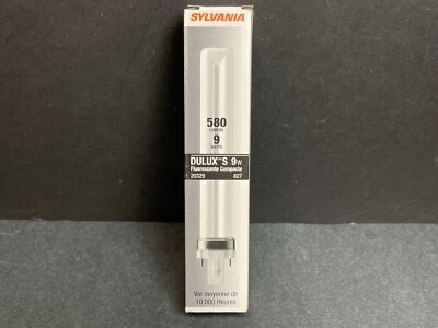 Sylvania Dulux Compact Fluorescent Bulb 9W G23 2 Pin Base Set of 15 Bulbs - Image 1 of 4