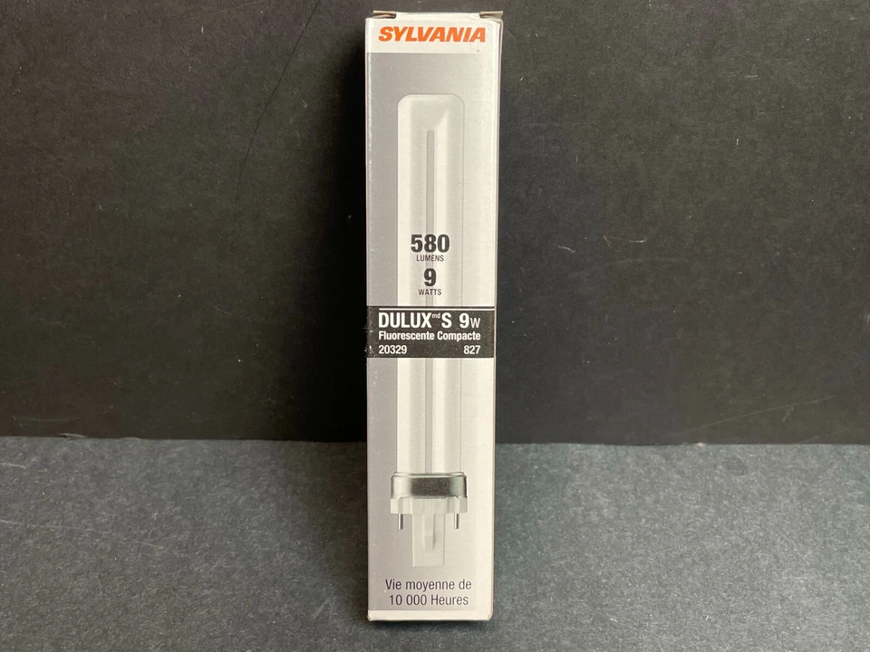 Sylvania Dulux Compact Fluorescent Bulb 9W G23 2 Pin Base Set of 15 Bulbs - Image 1 of 4