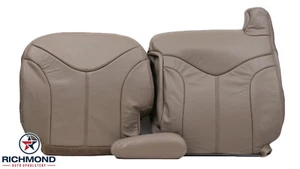 GMC Sierra SLT z71 2000 lado del conductor cubiertas de asiento de cuero de repuesto completas bronceadas - Imagen 1 de 12