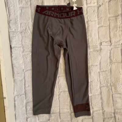 Under armour New youth L heatgear fitted pull on leggings grey & purple - Image 1 of 4