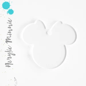 Acryl Schlüsselanhänger Rohlinge 3" MINNIE MOUSE 1/8" dick (klar & Farben) Packung 25-50 - Bild 1 von 10