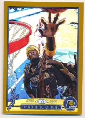 JERMAINE O'NEAL 2003/04 TOPPS CHROME #7 GOLD REFRACTOR INDIANA PACERS SP #29/99 - Image 1 of 2