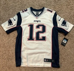 NWT Tom Brady #12 New England Patriots Nike Limited White Jersey M TB12 Rare - Picture 1 of 11