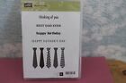 Stampin Up Rubber Stamp Set of 5 BEST DAD EVER Ties Fathers Day Y