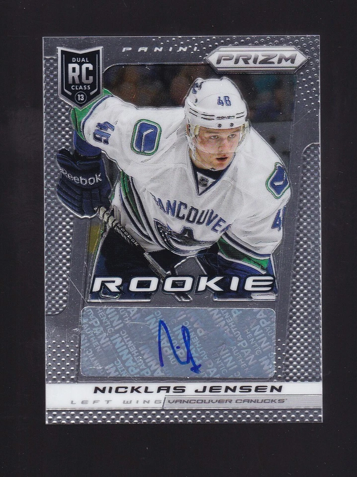 2013-14 Panini Prizm Nicklas Jensen Rookie Autograph #A-NJ Vancouver Canucks - Image 1 of 2