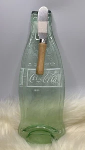 Coca Cola Green Glass Bottle Flat Melted Decor with Cheese Or Butter Knife - Picture 1 of 5