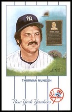1990 New York Yankees Monument Park Thurman Munson Postcard #3