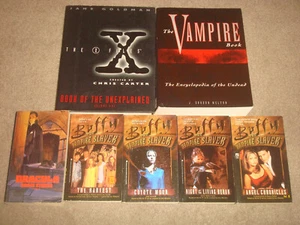 Horror Book LOT X-Files Buffy The Vampire Slayer Dracula Encyclopedia TV Series - Picture 1 of 12