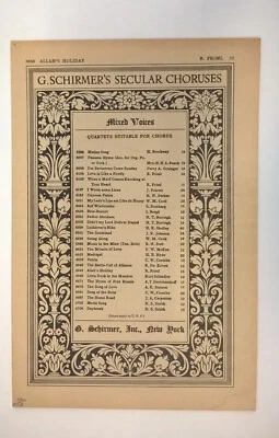 Allah's Holiday 4 部分 1916 年古董合唱乐谱歌剧音乐剧 Katinka — 第 1/4 张图片