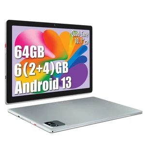  Tablet 10 Inch Android 13 6GB RAM 64GB ROM Quad Core 1280×800 HD IPS Screen - Picture 1 of 8