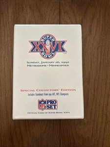 1992 Pro Set Super Bowl XXVI Special Collector's Edition Laminated card Holder - Picture 1 of 3