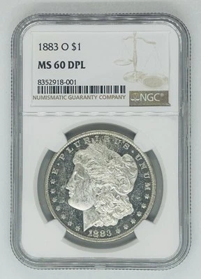 1883-O Morgan Silver $1 Dollar Coin NGC MS 60 DMPL (Rare Grade !!!) - Image 1 of 2