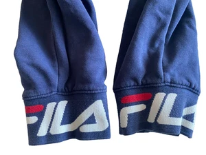 Y2K FILA Jogger Sweatpants Lounge Pants Spell Out Logo Ankles US Men's Size XL - Picture 1 of 4