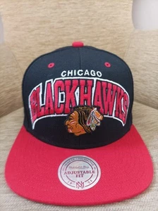Mitchell & Ness Vintage Chicago Blackhawks Snapback – NHL Black/Red, Stile Retro - Imagen 1 de 9