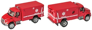 Walthers Scala HO Veicolo Internazionale 4300 EMS Camion Ambulanza - Rosso - Foto 1 di 1