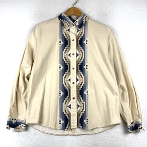 Camisa vaquera vintage Rode by Roper para mujer mediana azteca occidental abotonada - Imagen 1 de 9