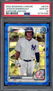 2020 Jasson Dominguez #BCP-8 RC 1st Bowman Chrome Sapphire Rookie PSA GEM MT 10 - Bild 1 von 2