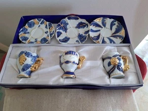 Tazzine Caffè con Piattino Duca di Bavaria Original The Golden Blue Collection - Foto 1 di 7