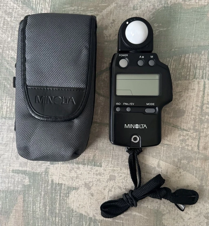 Medidor automático Minolta IV F IVF medidor de exposición a luz flash con estuche - ¡COMO NUEVO! Foto 1 de 4