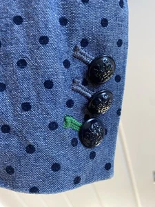 GAP Casual Jacket UK 12 Blue with Navy Spot Button Detail - Picture 1 of 3