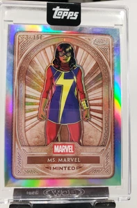 SDCC 2025 Topps Marvel Mint #13 Ms MARVEL Encased bronze refractor #33 of 100 - Picture 1 of 7