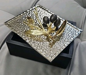 Mini joyero MICHAEL ARAM rama oliva negro plata dorado etiqueta nueva - Imagen 1 de 14