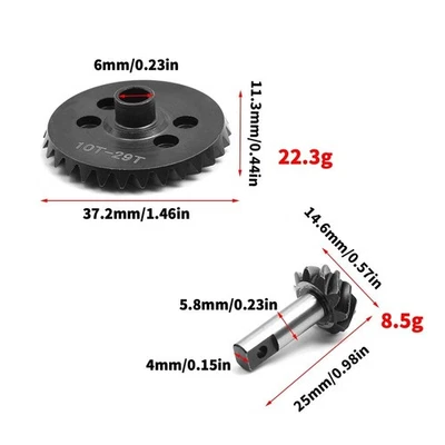 10T-29T Differential Gear Set for TRAXXAS E-REVO/SUMMIT #5379X RC Cars - Image 1 of 4