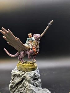 Well painted gnome/halfling on Fey Dragon "Glitter"  dnd fantasy miniature - Picture 1 of 4