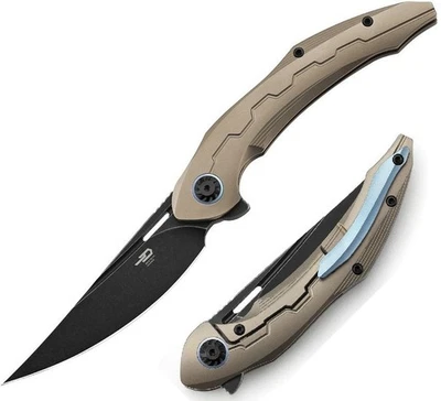 Bestech Knives Marukka Folding Knife 3.63" M390 Steel Blade Titanium Handle - Image 1 of 3