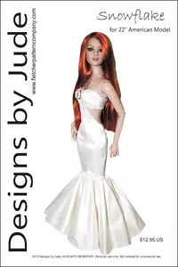 Schneeflocke Puppenkleidung Schnittmuster für 22" American Model Tonner - Bild 1 von 5
