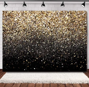 7X5Ft Gold Backdrop Glitter Backdrop Gold Spots Bokeh Backdrop - Picture 1 of 9