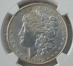 1902 S Morgan $1 NGC Certified Unc Uncirculated Detail Silver Dollar Coin BU MS - Picture 1 of 7