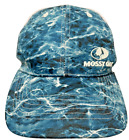Mossy Oak Mens Aqua Waves White Mesh Trucker Ball Cap Adjustable Snapback