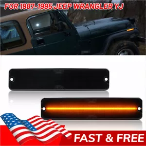 Luces marcadoras laterales LED ahumadas para Jeep Wrangler YJ 1987-1995 56001424 EE. UU. - Imagen 1 de 12