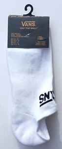 VANS WHITE CLASSIC KICK NO-SHOW 3-PACK SOCKS  MEN'S 9.5-13  NEW - Picture 1 of 8